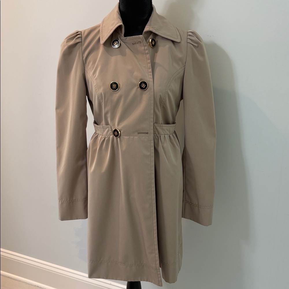 Kenneth Cole Beige Midi Trench Coat Women’s Small